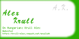 alex krull business card